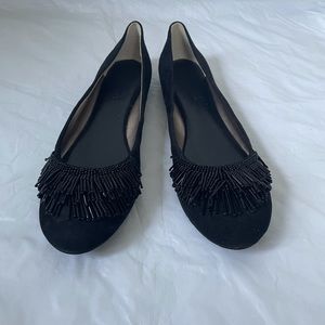 BANANA REPUBLIC MANUELA SUEDE FLATS COLOR BLACK SIZE 9 NWT